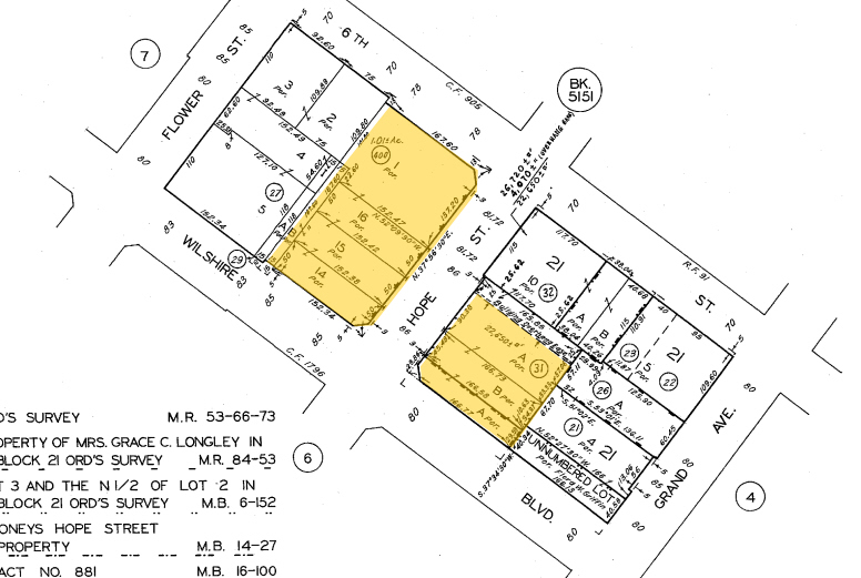 707 Wilshire Blvd, Los Angeles, CA à louer - Plan cadastral - Image 2 de 14