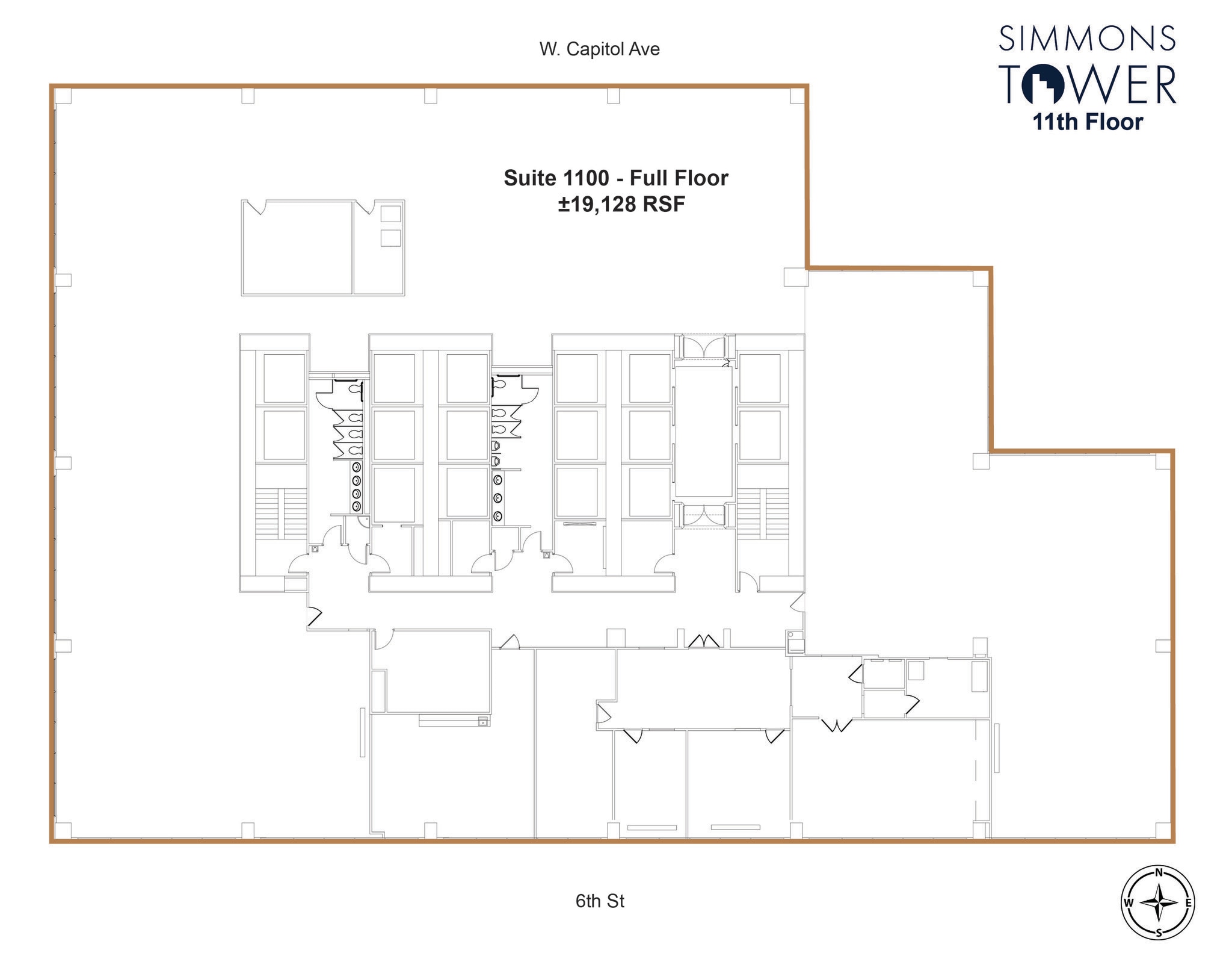 425 W Capitol Ave, Little Rock, AR à louer Plan d’étage- Image 1 de 1