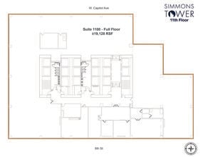 425 W Capitol Ave, Little Rock, AR à louer Plan d’étage- Image 1 de 1