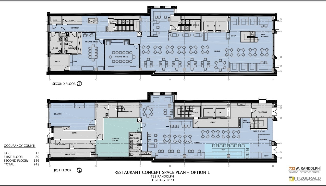 732 W Randolph St, Chicago, IL à louer Plan d’étage- Image 1 de 11