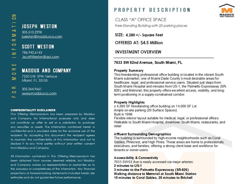 7633 SW 62nd Ave, South Miami, FL à vendre - Photo du bâtiment - Image 2 de 9