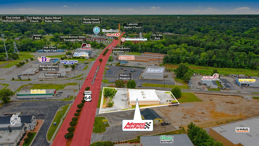 1917 Sunset Ave, Rocky Mount, NC à vendre - Photo du bâtiment - Image 2 de 5