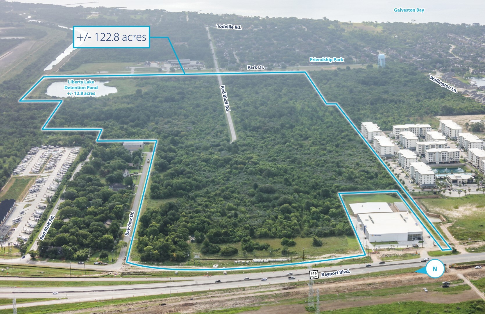 SH 146 and Red Bluff Rd, Seabrook, TX for sale Aerial- Image 1 of 5