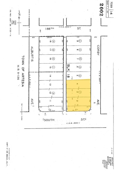 11727-11729 South St, Artesia, CA à vendre - Plan cadastral - Image 1 de 1