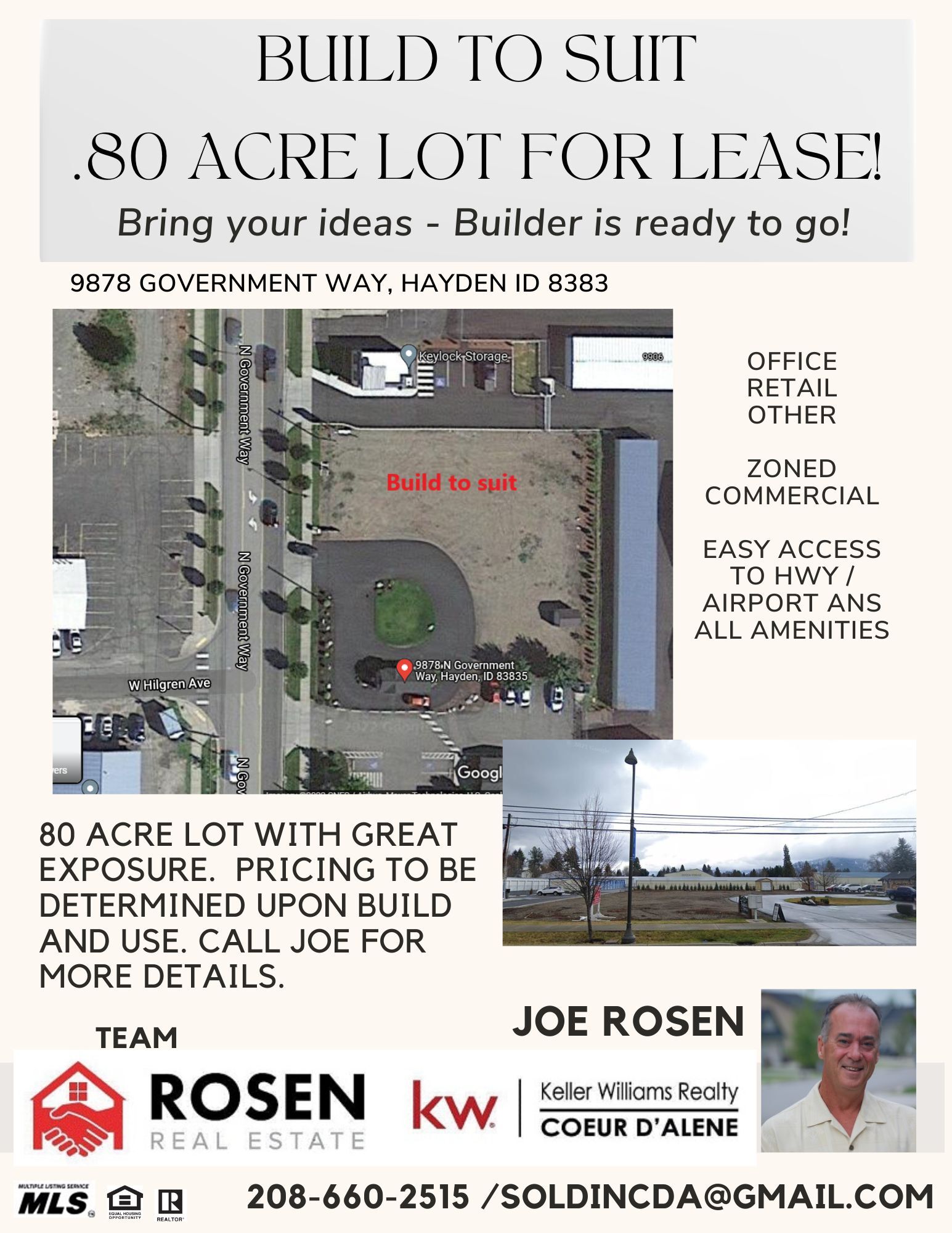 9878 N Government Way, Hayden, ID for lease Aerial- Image 1 of 5