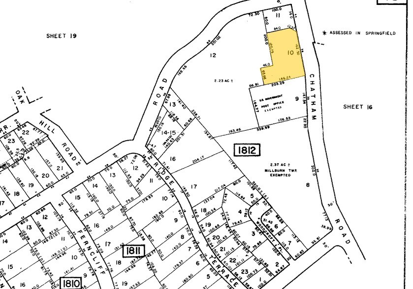 36-46 Chatham Rd, Short Hills, NJ à louer - Plan cadastral - Image 2 de 6