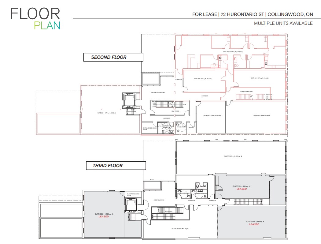 72 Hurontario st, Collingwood, ON à louer Plan d’étage- Image 1 de 1
