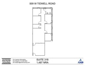 509 W Tidwell Rd, Houston, TX for lease Floor Plan- Image 1 of 2
