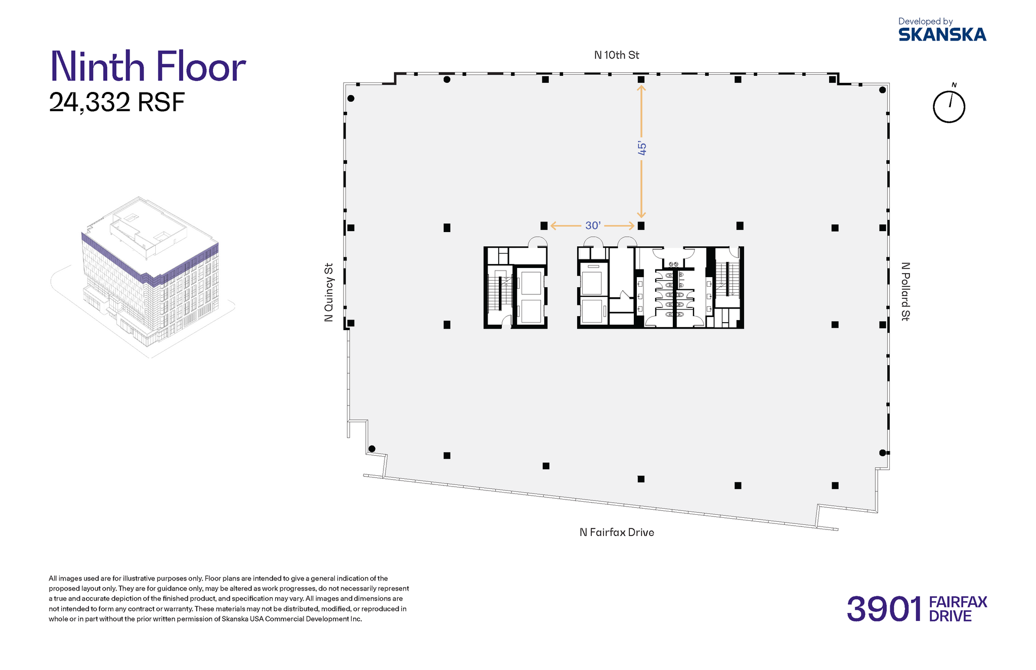 3901 N Fairfax Dr, Arlington, VA à louer Plan d  tage- Image 1 de 4