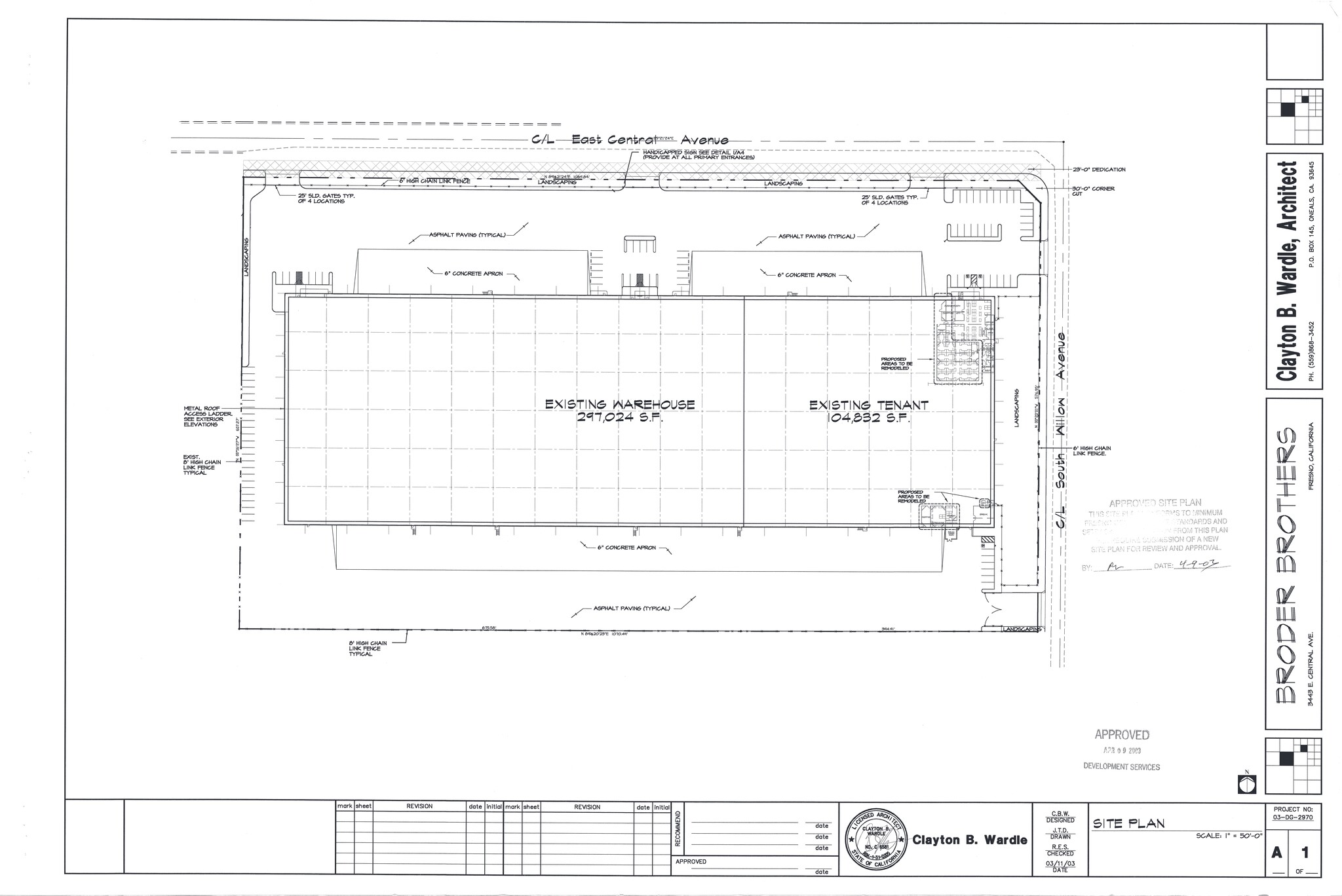 3311-3443 E Central Ave, Fresno, CA à louer Plan de site- Image 1 de 1