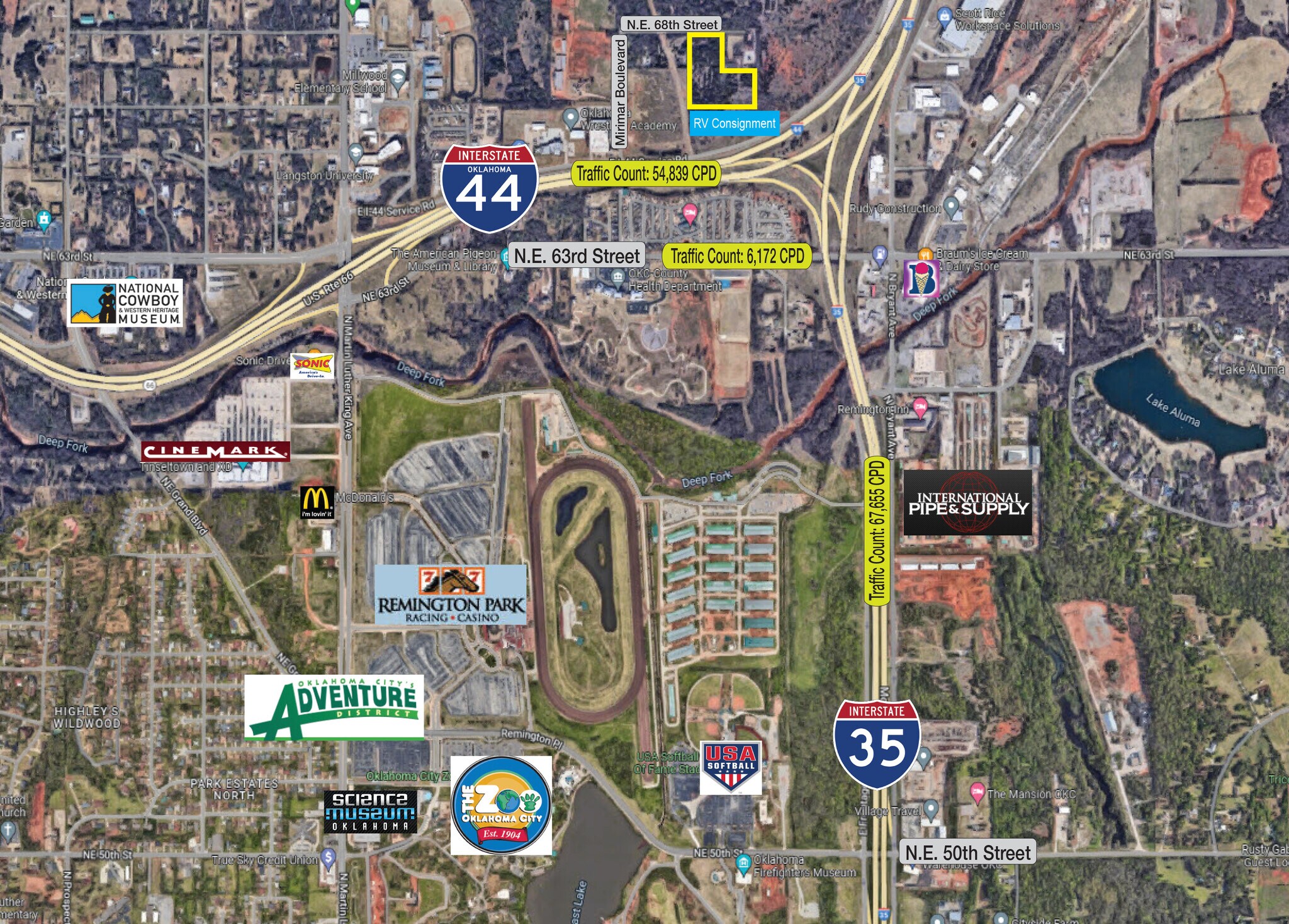 Mirimar Boulevard & E. I-44 Service Road, Oklahoma City, OK à vendre Aérien- Image 1 de 2