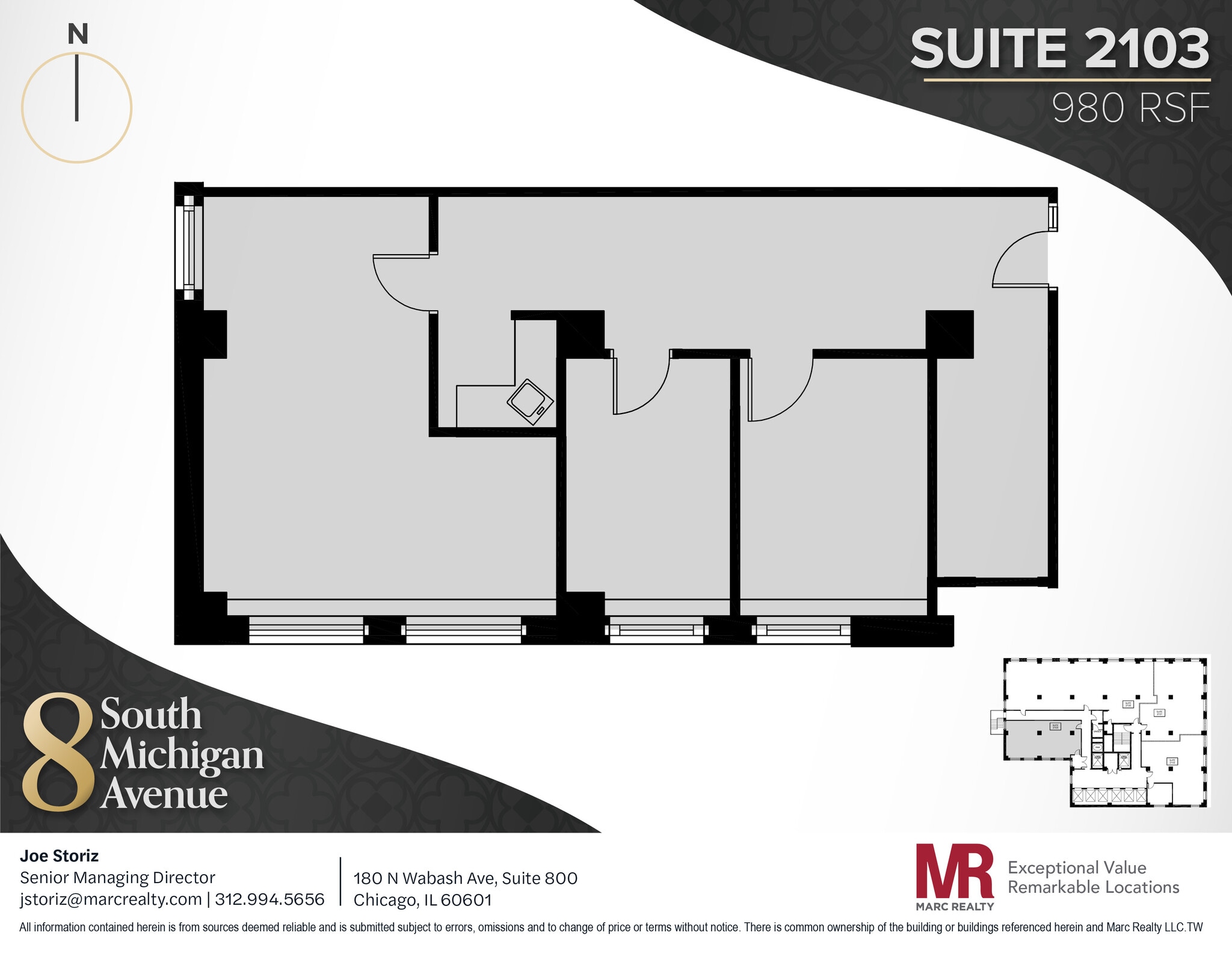 8 S Michigan Ave, Chicago, IL à louer Plan d’étage- Image 1 de 5