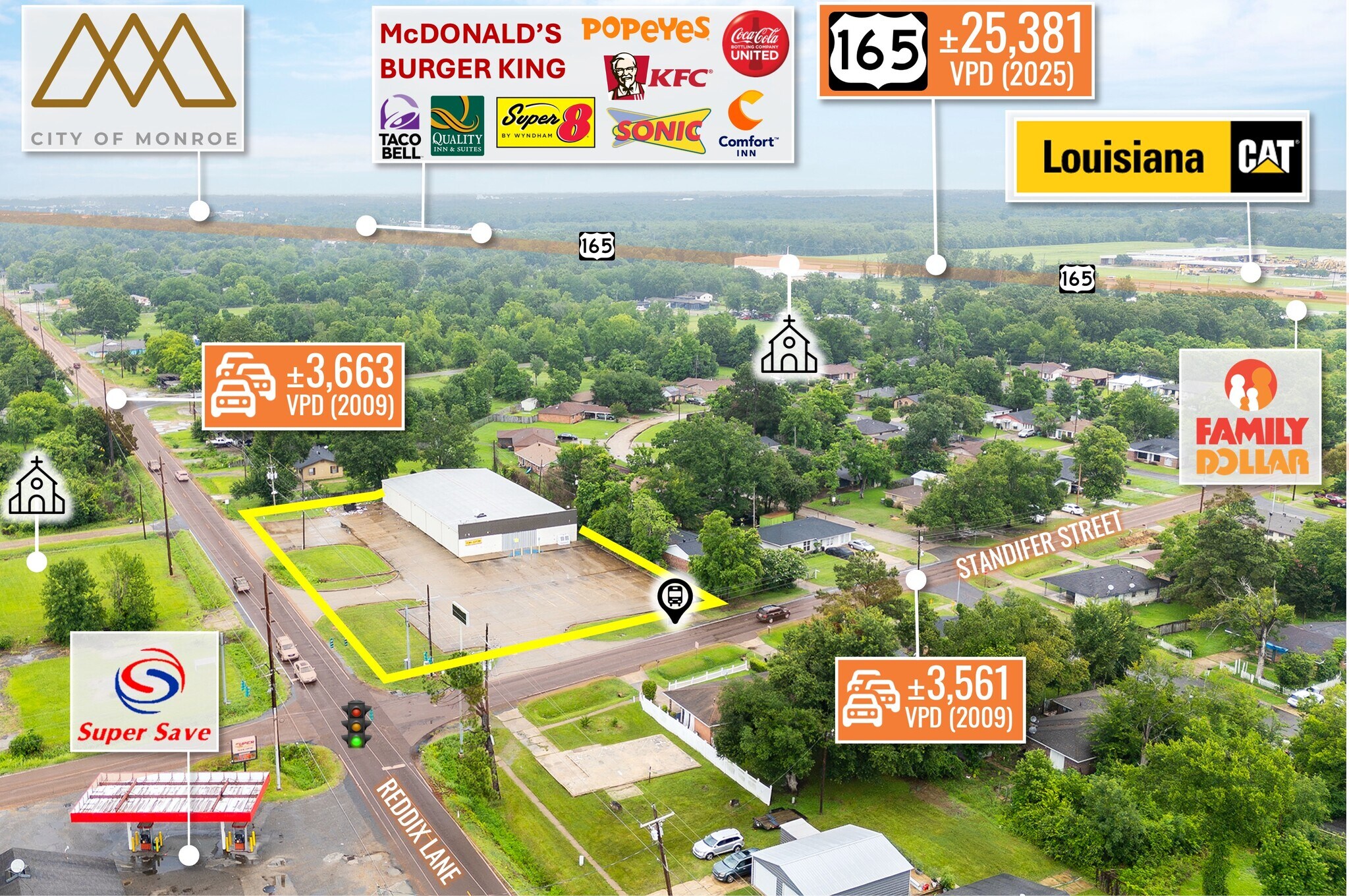 3415 Burg Jones Ln, Monroe, LA à vendre Photo du bâtiment- Image 1 de 10