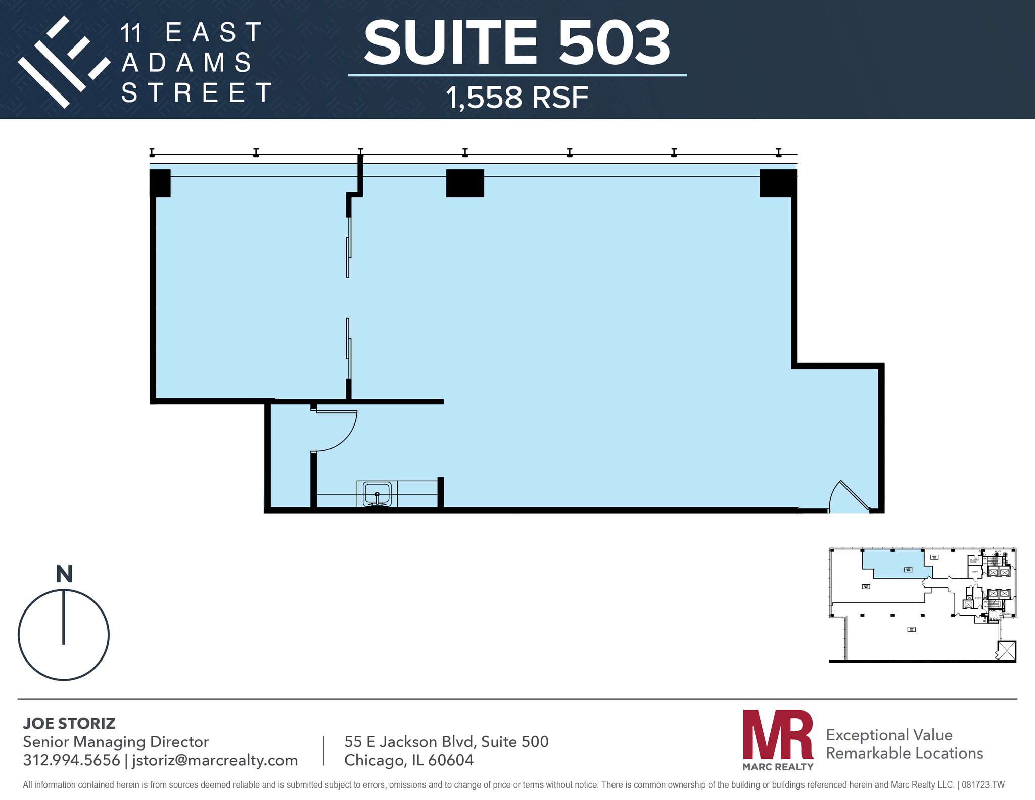 11 E Adams St, Chicago, IL for lease Floor Plan- Image 1 of 5