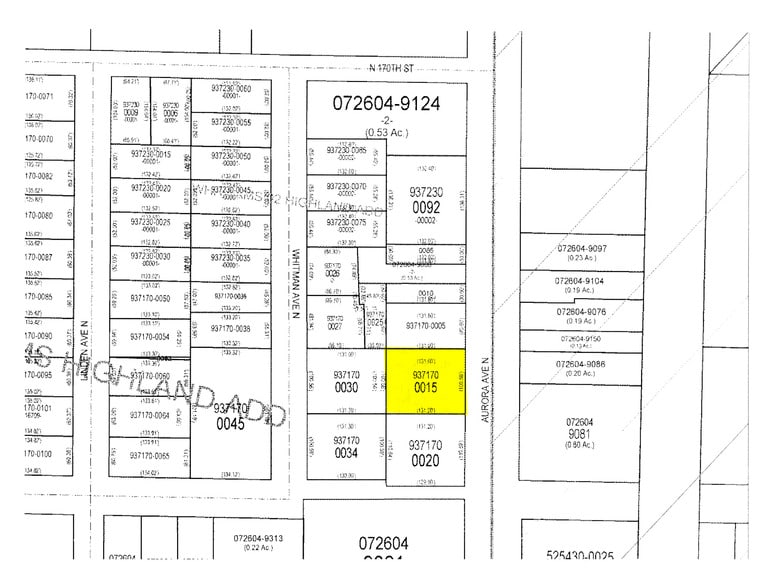 16715 Aurora Ave N, Shoreline, WA à louer - Plan cadastral - Image 3 de 11