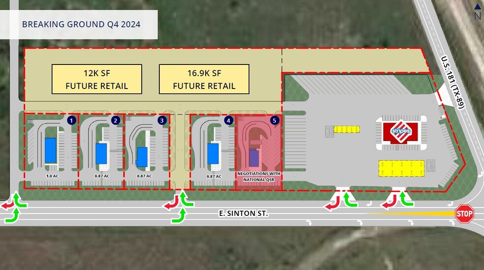 NWC of TX-89 (U.S. 181) & E. Sinton St., Sinton, TX for lease - Building Photo - Image 1 of 4