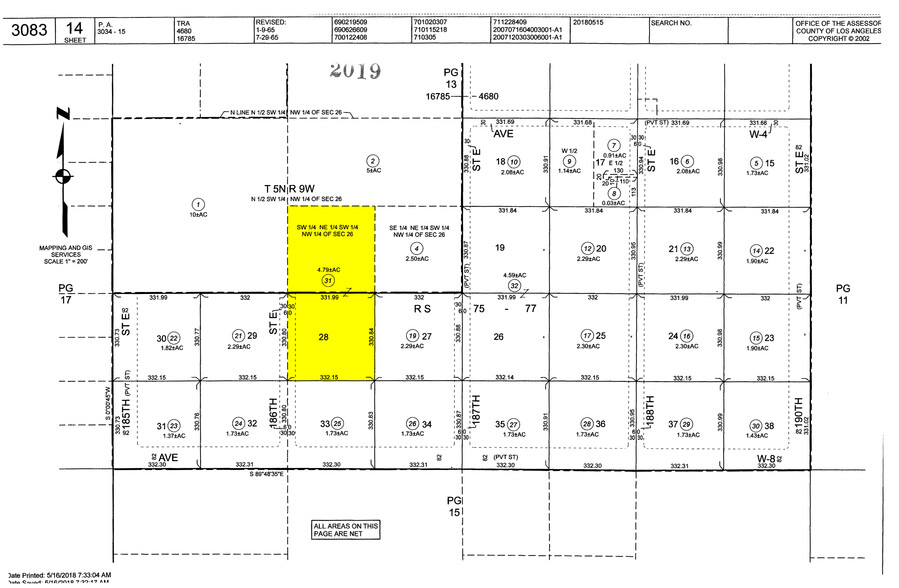 186 W6 STE VIC, Palmdale, CA à vendre - Plan cadastral - Image 1 de 1