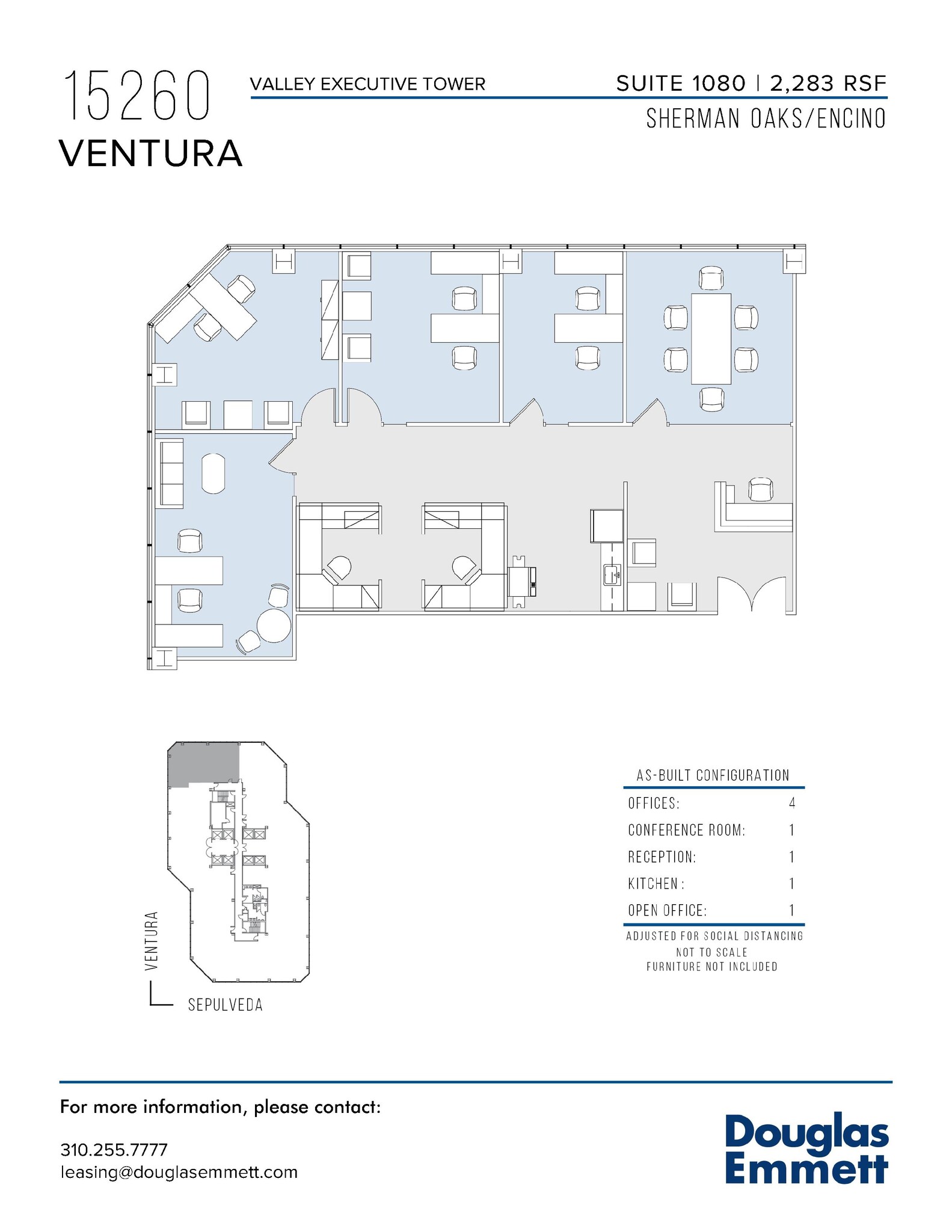 15260 Ventura Blvd, Sherman Oaks, CA à louer Plan d’étage- Image 1 de 1