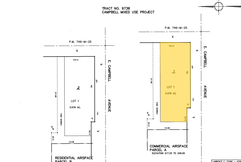 191-201 E Campbell Ave, Campbell, CA à vendre - Plan cadastral - Image 1 de 1