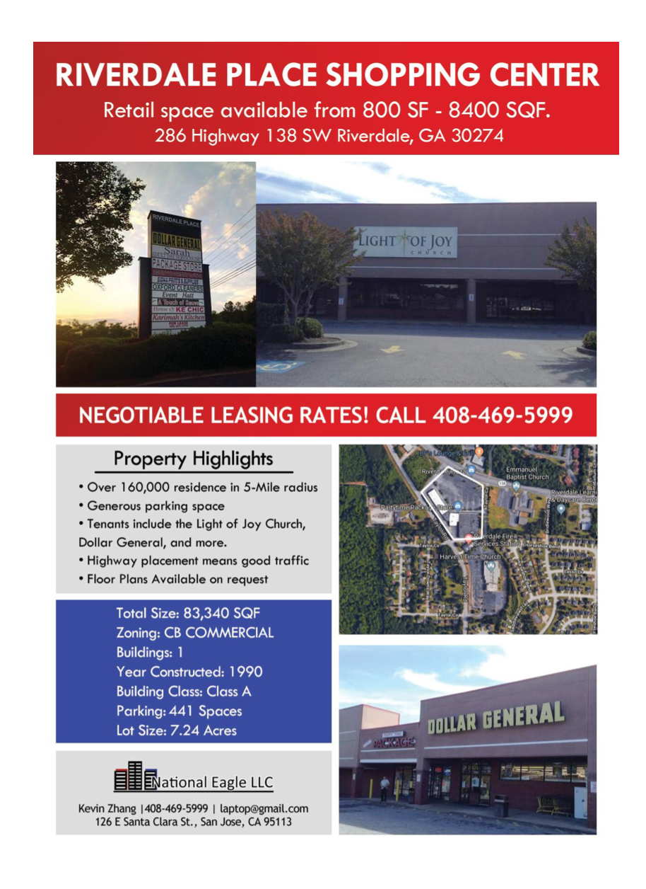 286 Highway 138 SW, Riverdale, GA for lease Building Photo- Image 1 of 13