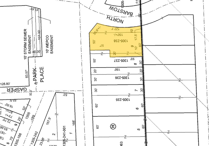 209-221 South St, Waukesha, WI à louer - Plan cadastral - Image 2 de 2