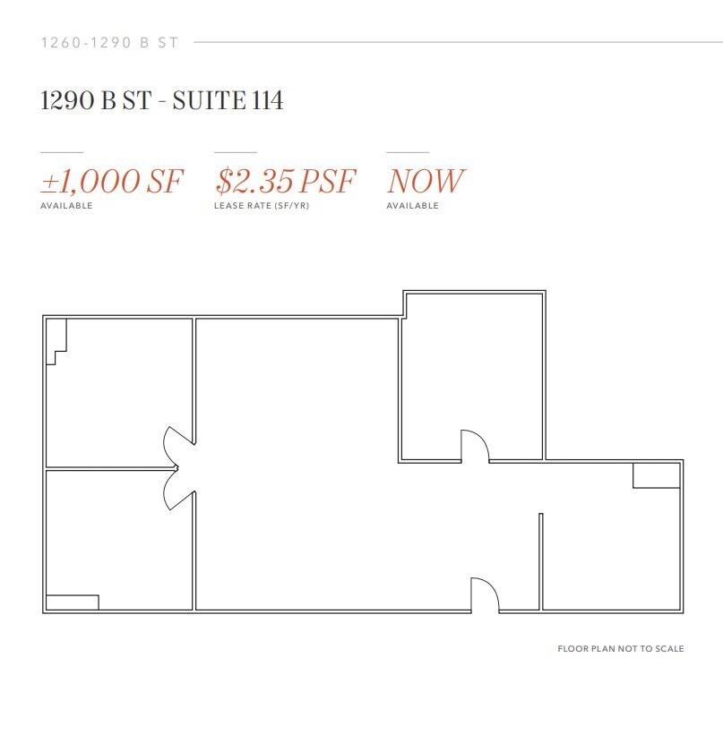 1290 B St, Hayward, CA à louer Plan d’étage- Image 1 de 1