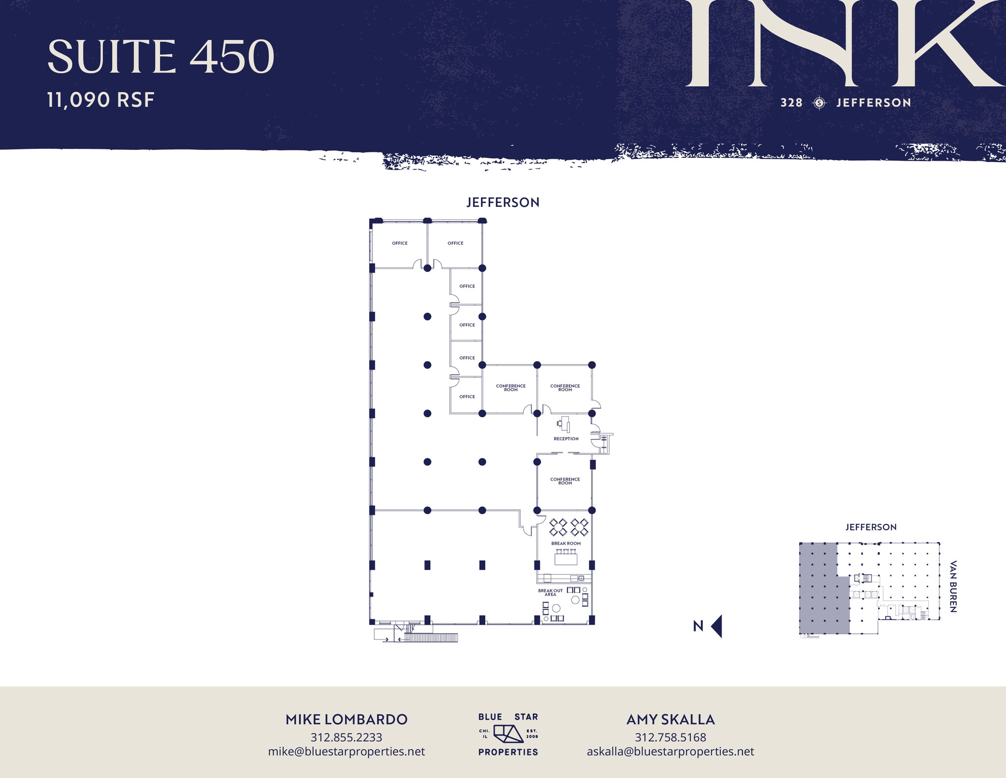 328 S Jefferson St, Chicago, IL à louer Plan d’étage- Image 1 de 1