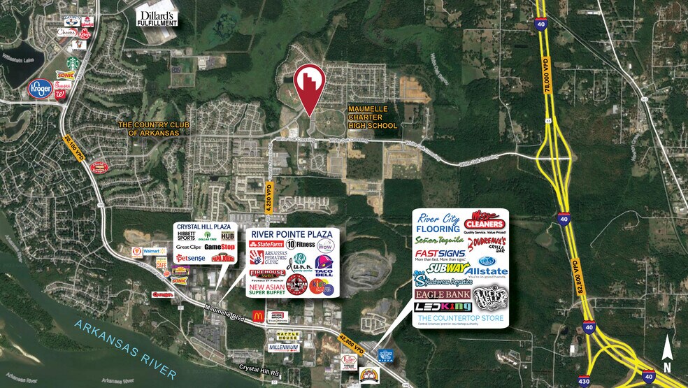 1020 Country Club, Maumelle, AR à vendre - Aérien - Image 2 de 3