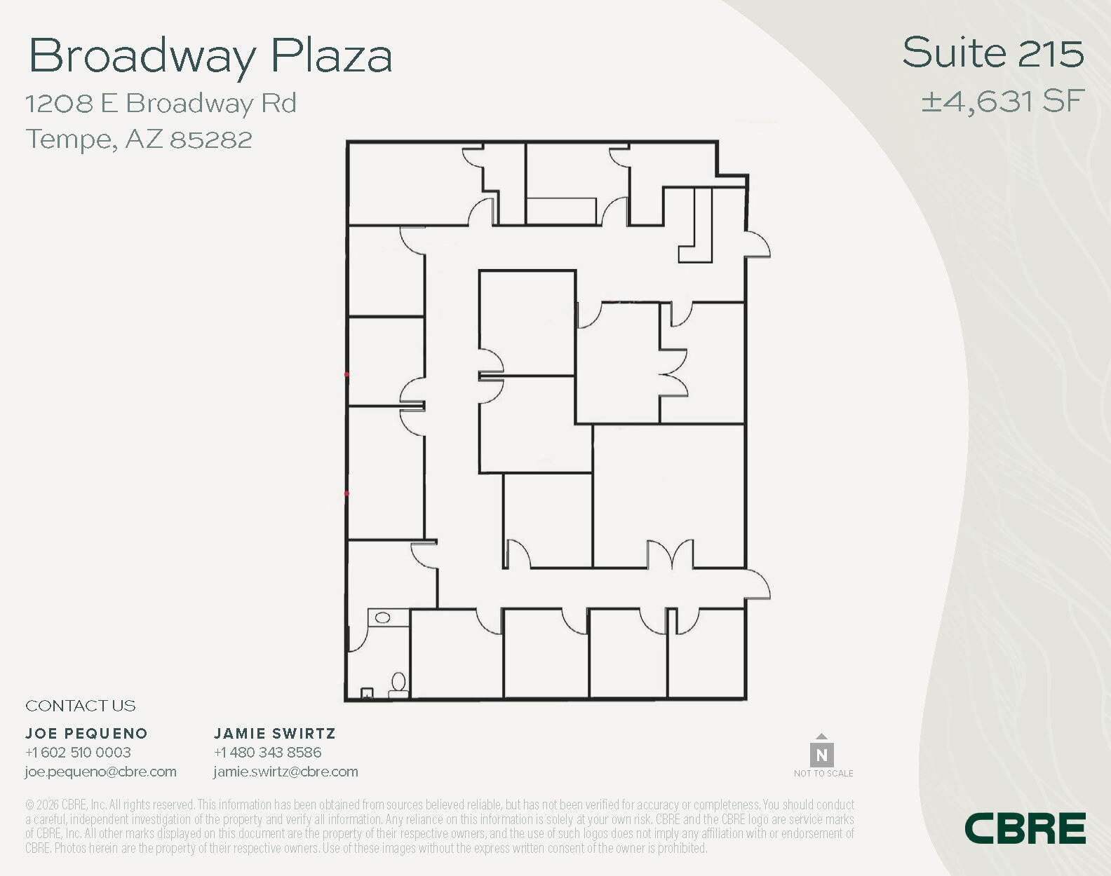 1232 E Broadway Rd, Tempe, AZ à louer Plan d’étage- Image 1 de 1
