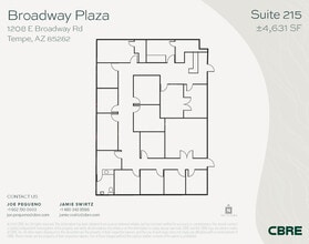 1232 E Broadway Rd, Tempe, AZ à louer Plan d’étage- Image 1 de 1