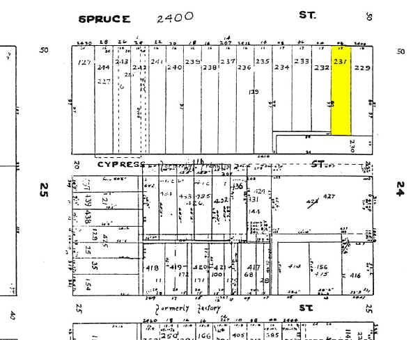2402 Spruce St, Philadelphia, PA à vendre - Plan cadastral - Image 2 de 3