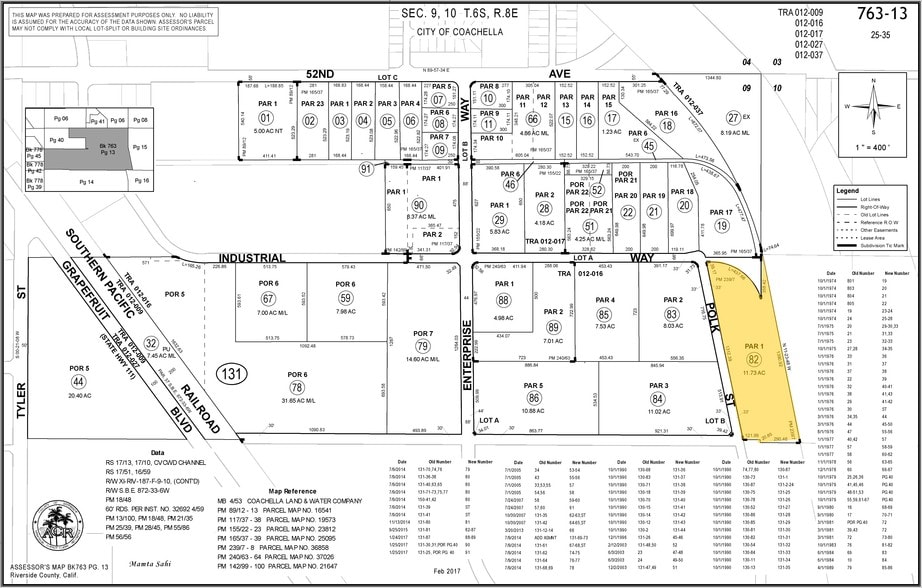 Industrial Way & Enterprise Way, Coachella, CA à vendre - Plan cadastral - Image 1 de 2