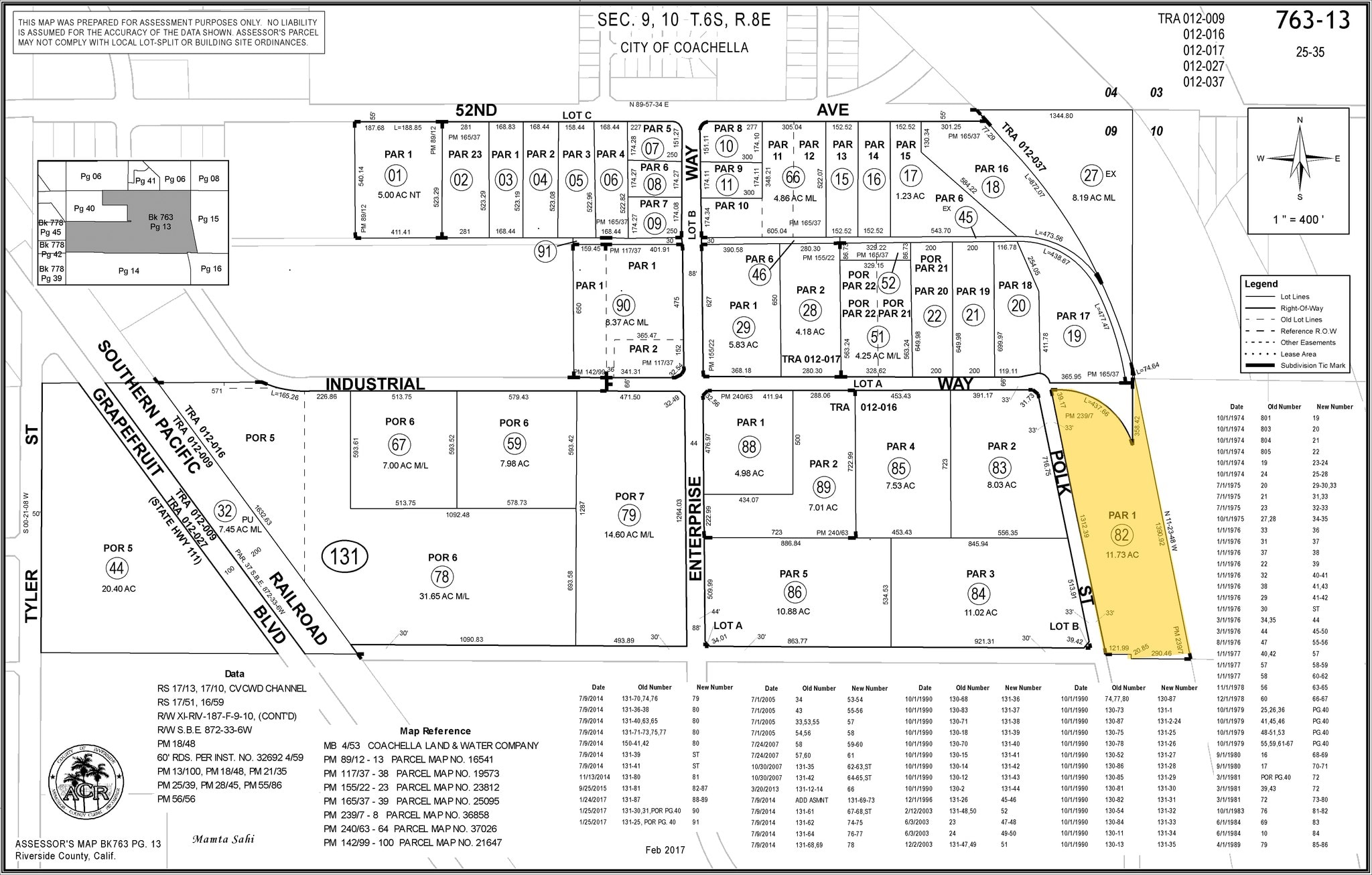 Industrial Way & Enterprise Way, Coachella, CA à vendre Plan cadastral- Image 1 de 3