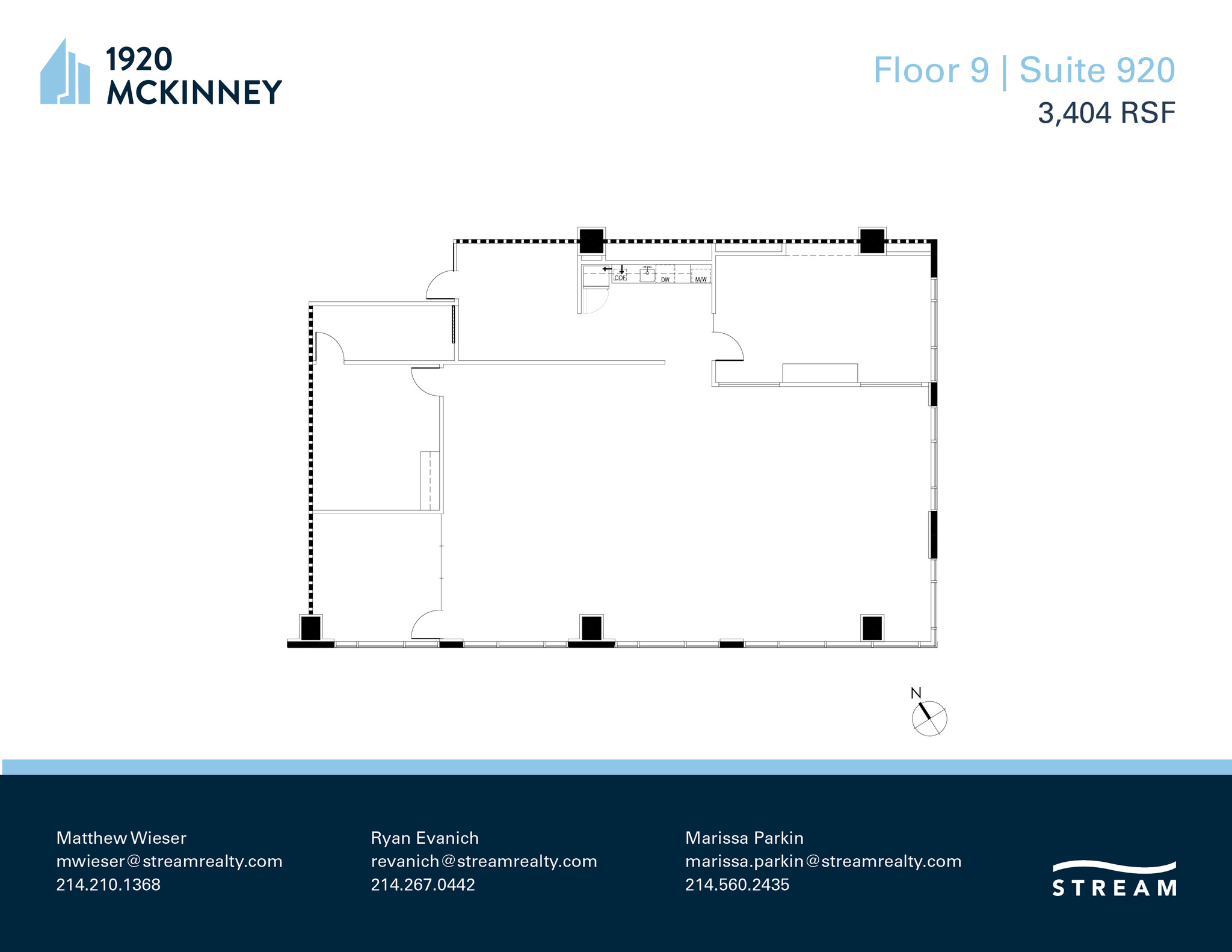 1920 McKinney Ave, Dallas, TX à louer Plan d  tage- Image 1 de 1