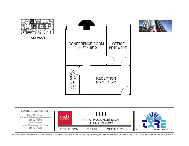 1111 W Mockingbird Ln, Dallas, TX for lease Floor Plan- Image 1 of 1