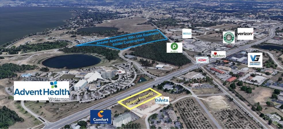 1410 E Burleigh Blvd, Tavares, FL à vendre - Aérien - Image 2 de 5