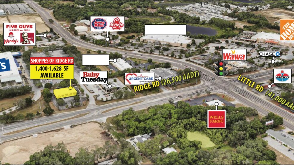 8528-8536 Ridge Rd, New Port Richey, FL à louer - Aérien - Image 2 de 6