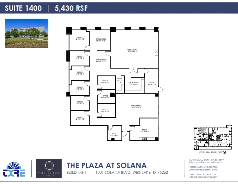 1301 Solana Blvd, Westlake, TX à louer Plan d  tage- Image 1 de 1