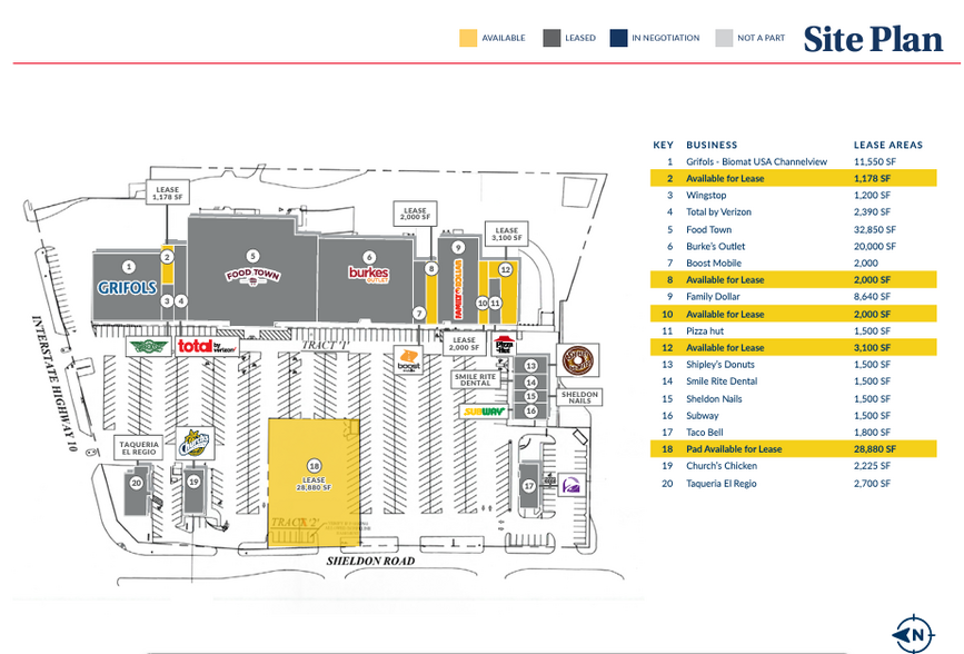 413-475 Sheldon Rd, Channelview, TX à louer - Plan de site - Image 2 de 2