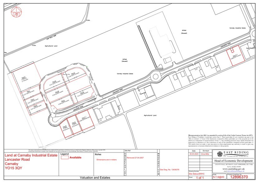 Lancaster Rd, Bridlington for sale - Site Plan - Image 2 of 2