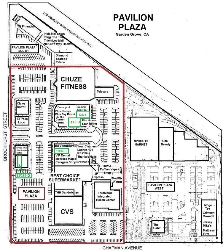 12085 Brookhurst St, Garden Grove, CA for lease Site Plan- Image 1 of 1