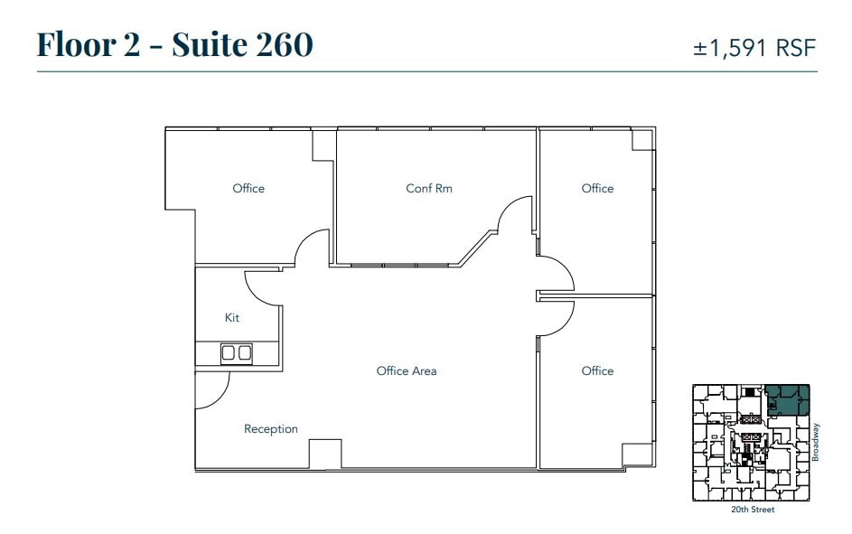 1970 Broadway, Oakland, CA à louer Plan d’étage- Image 1 de 1