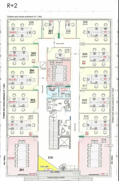 Bureau dans Toulouse à louer - Plan d’étage - Image 3 de 3