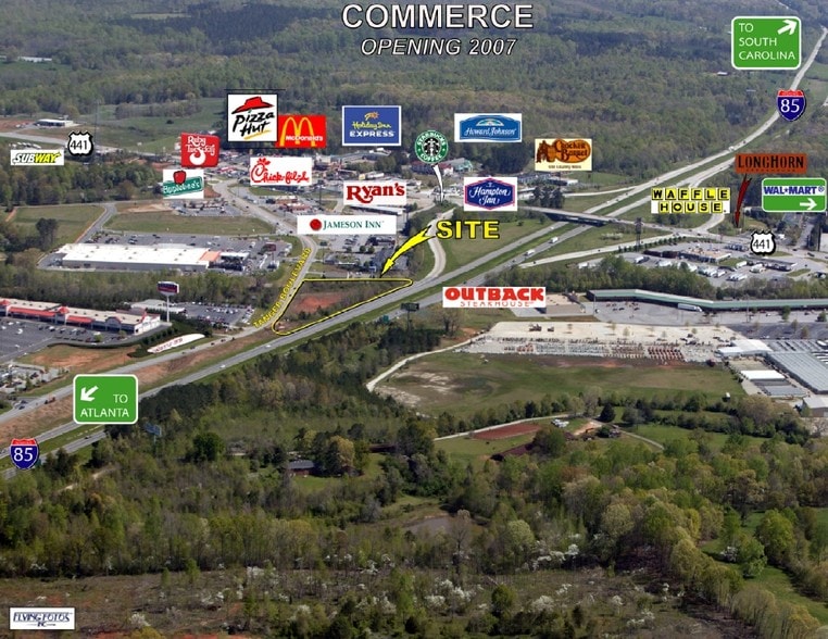 293-313 Stephen B. Tanger Blvd, Commerce, GA for lease - Aerial - Image 2 of 4