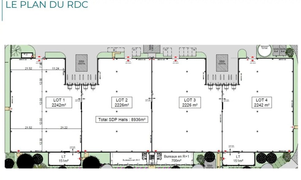 Flex in Puiseux-en-France for lease - Floor Plan - Image 2 of 5