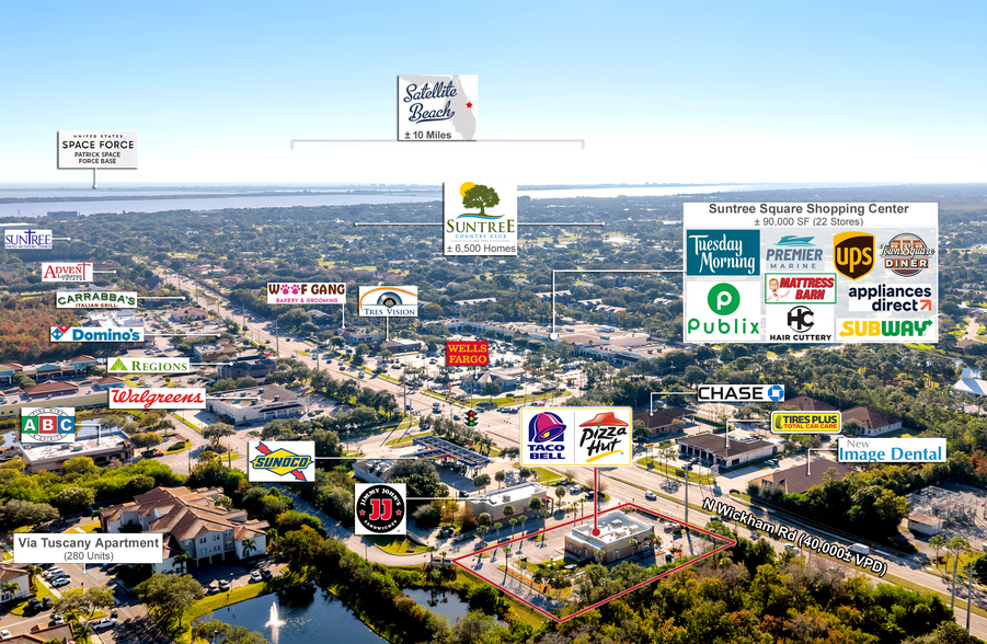 7840-7850 N Wickham Rd, Melbourne, FL for sale - Aerial - Image 3 of 12