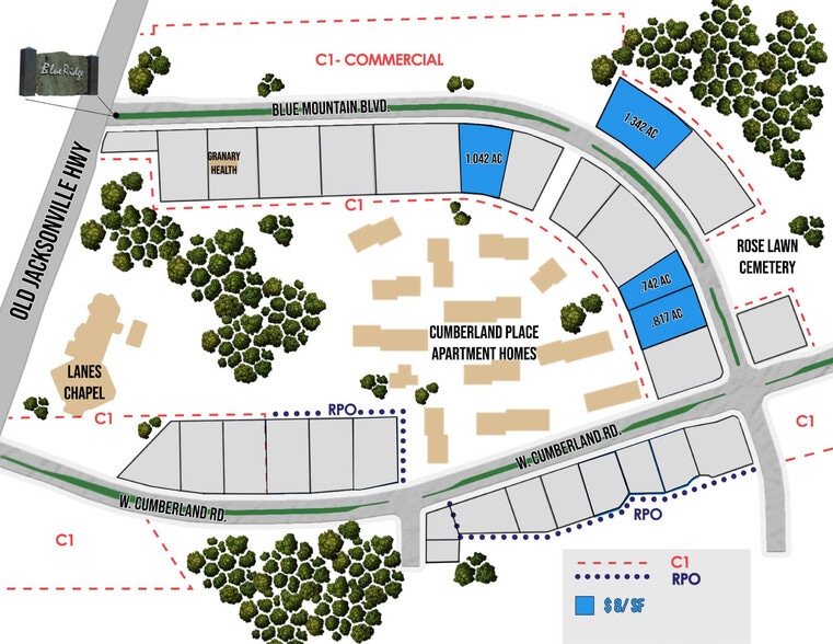 Blue Mountain Blvd, Tyler, TX à vendre - Plan de site - Image 2 de 3