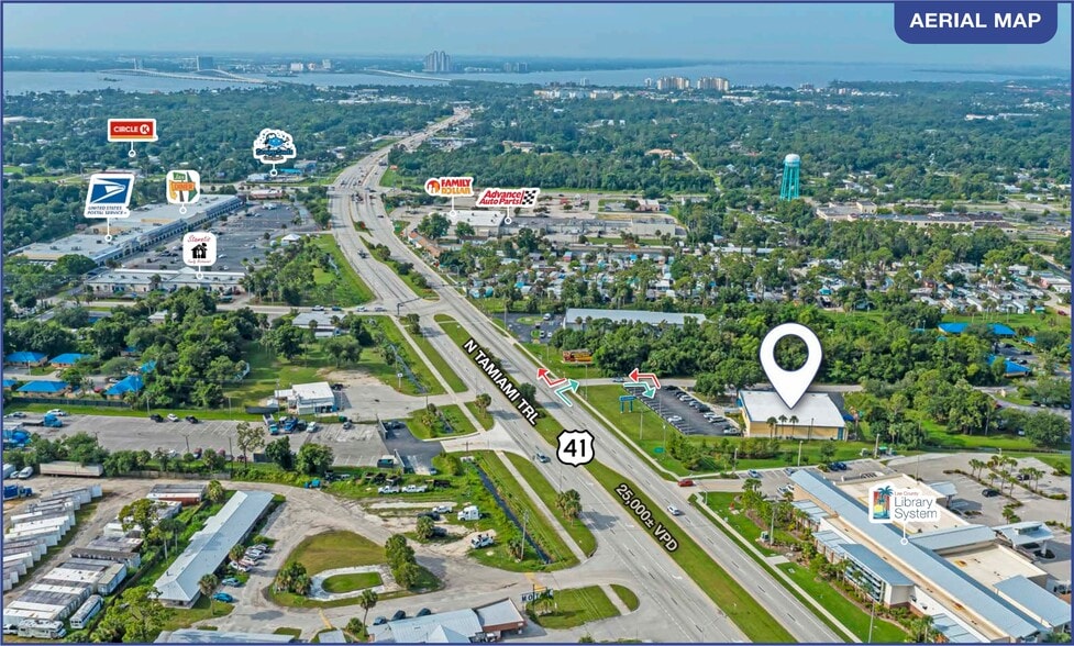 1919 N Tamiami Trl, North Fort Myers, FL for sale - Aerial - Image 3 of 5