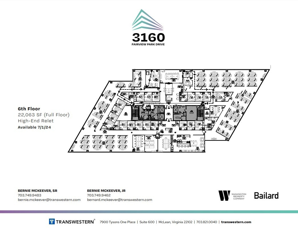 3160 Fairview Park Dr, Falls Church, VA à louer Plan d’étage- Image 1 de 1