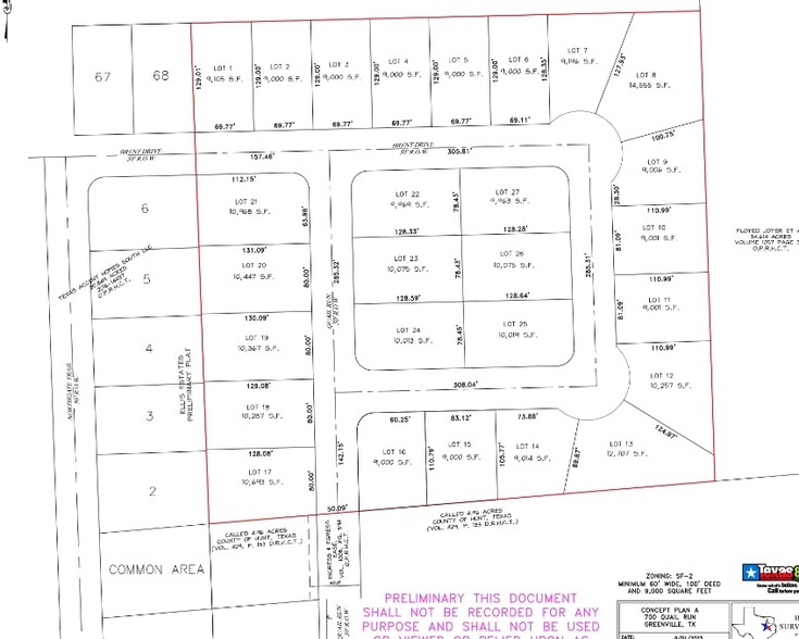 TBD Quail Street run, Greenville, TX à vendre - Plan cadastral - Image 2 de 10